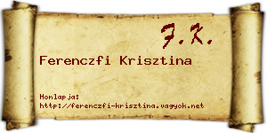 Ferenczfi Krisztina névjegykártya